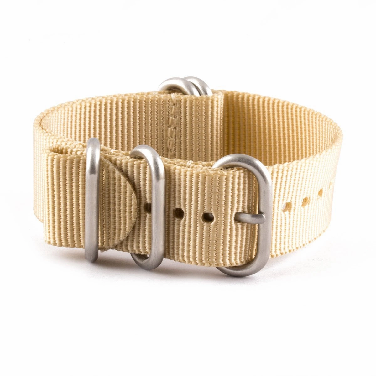 Zulu nato watch band 5 rings - Nylon / fabric (blue, black, kaki, beige, grey)