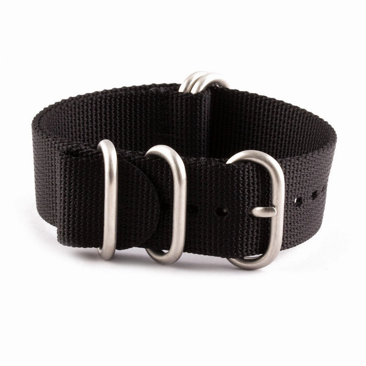 Zulu nato watch band 5 rings - Nylon / fabric (blue, black, kaki, beige, grey)