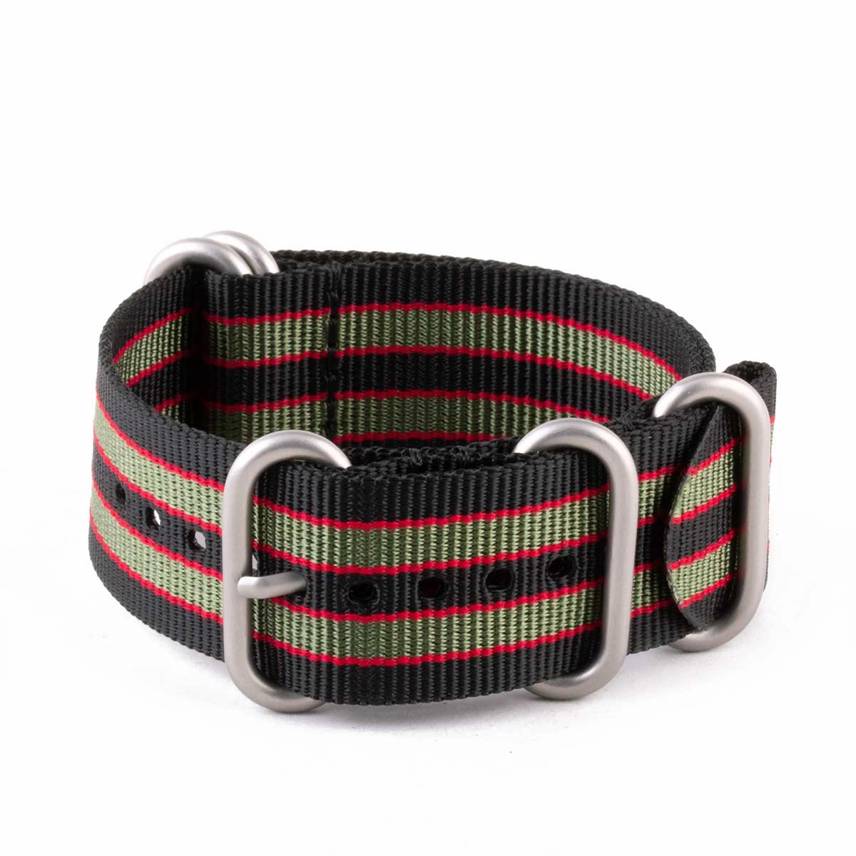 Zulu nato watch band 5 rings - Nylon / fabric (solid color, stripes, pattern)