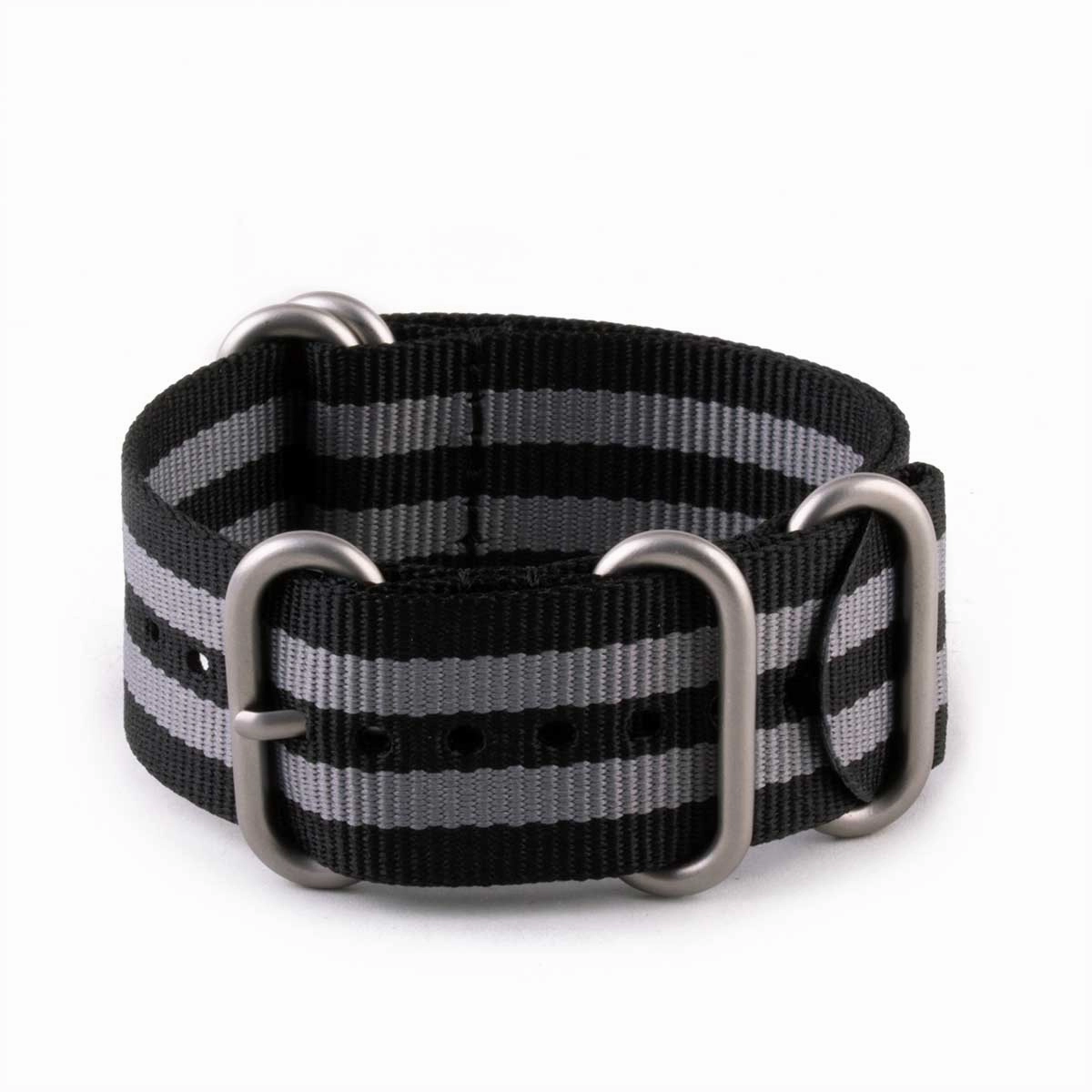 Zulu nato watch band 5 rings - Nylon / fabric (solid color, stripes, pattern)